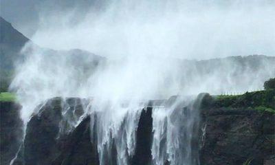 India's reverse waterfall, people come from far and wide to witness its beauty