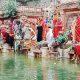 On the last day of the month of Purushottam in Sihore, women take a devout bath at Brahmakund