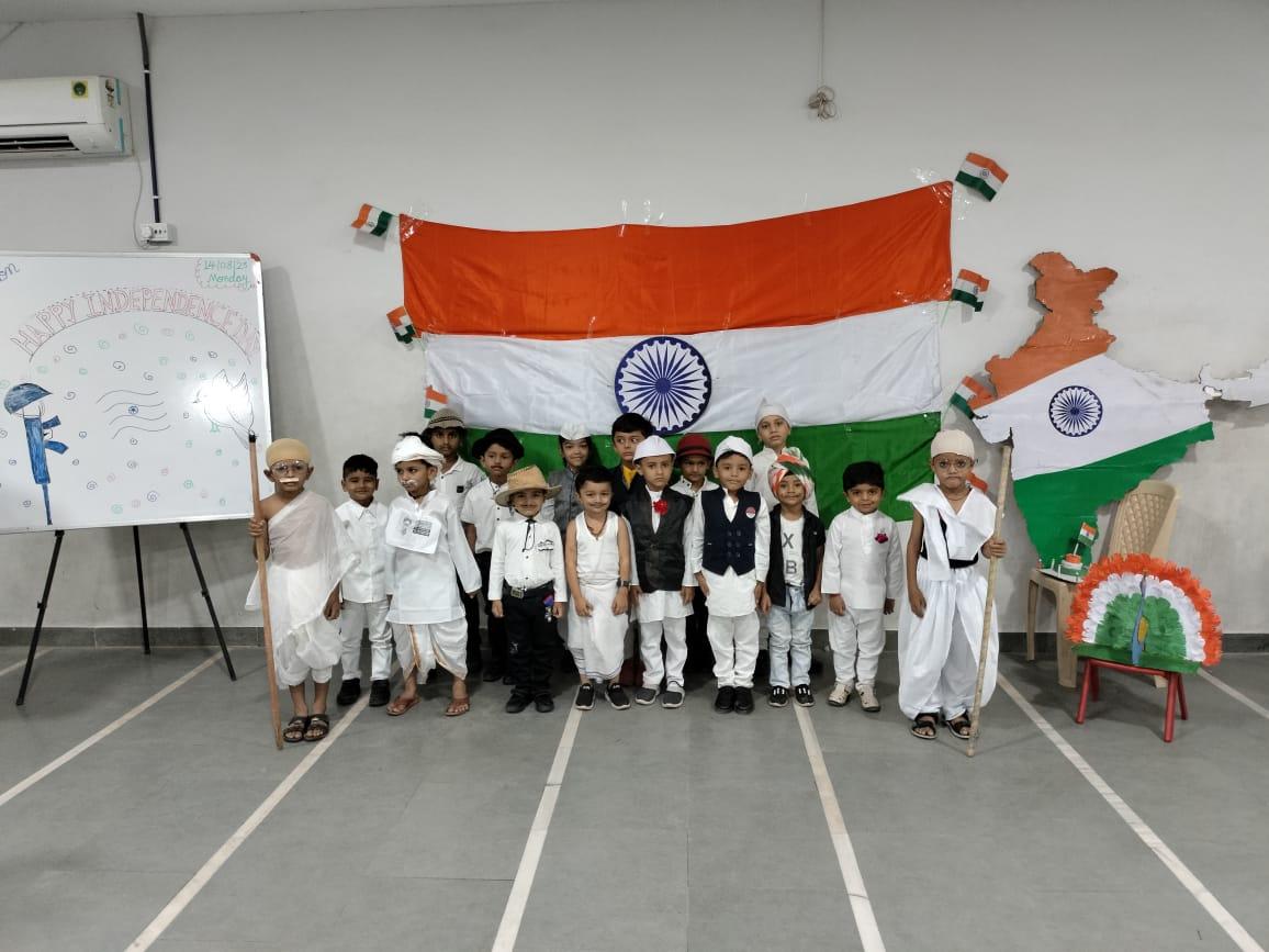 77th Independence Day was celebrated today at Gnanmanjari Modern School, Sihore.