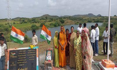 Khambha village of Sihore painted in colors of patriotism - celebration of independence day