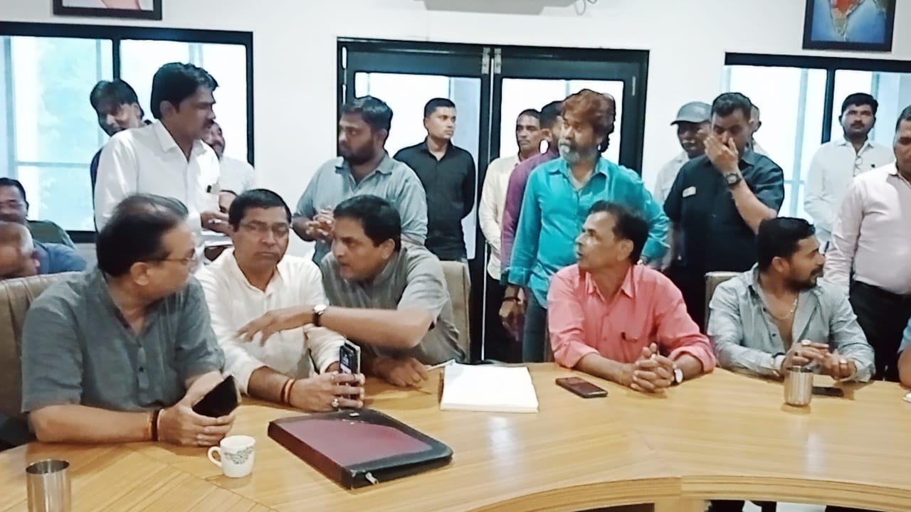In troubled Sihore, Divyesh Solanki listened to people's questions, questions piled up.