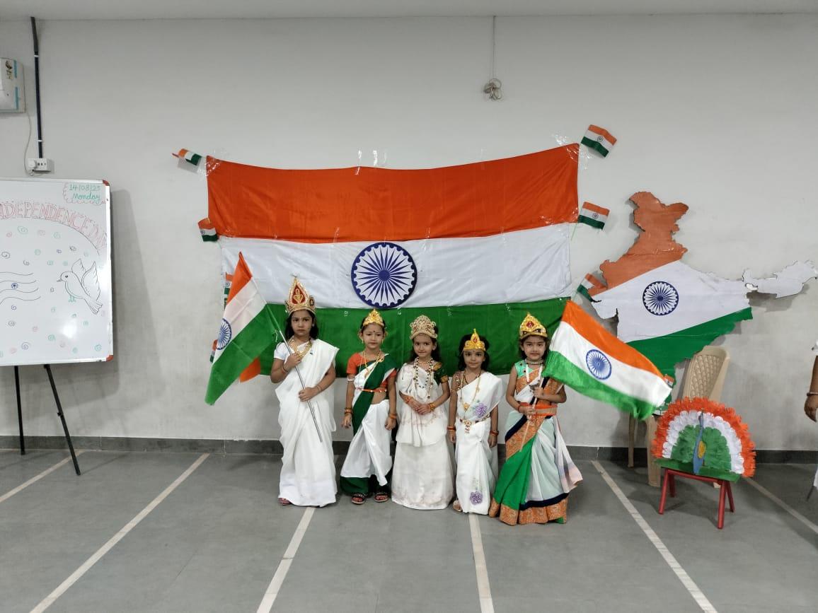 77th Independence Day was celebrated today at Gnanmanjari Modern School, Sihore.