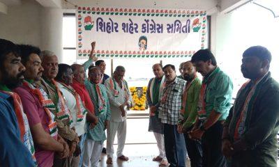 Sehore City Congress Committee late. Rajiv Gandhi's birthday was celebrated and floral tributes were offered