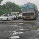 On Sihore Bhavnagar Highway, another pothole occurred at the same place