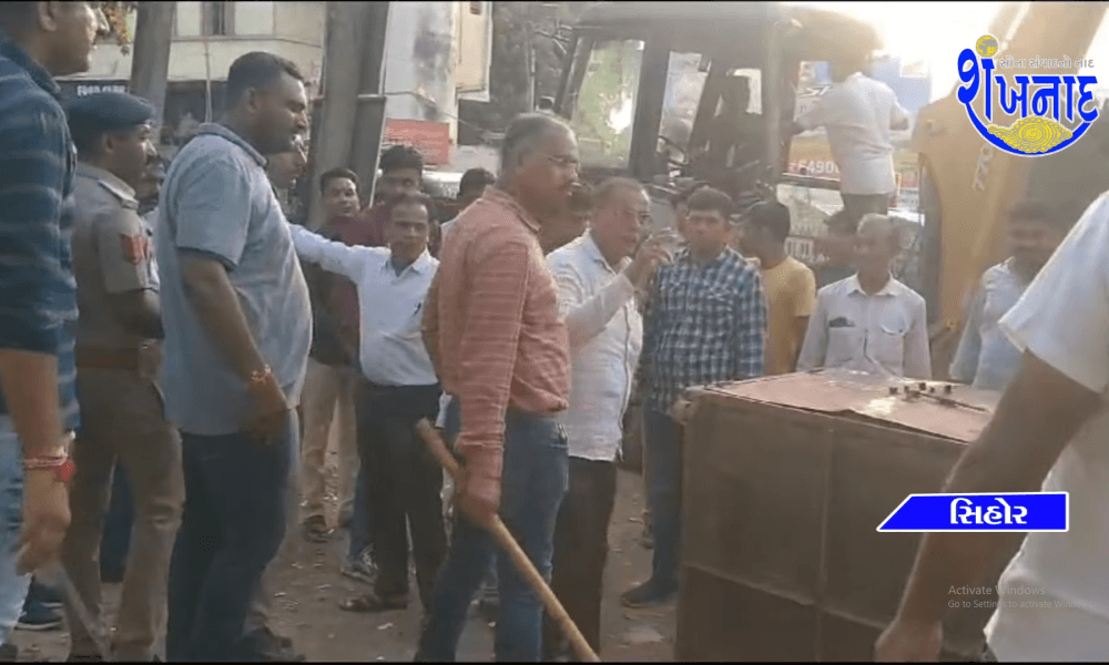 Bulldozers turned on mega demolition drives on main roads of Sehore.