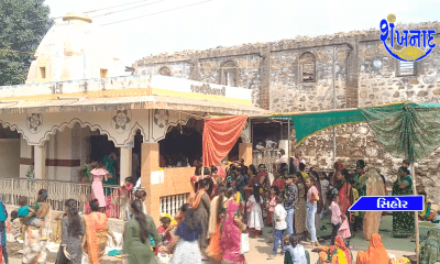 People thronged to Shitla Mataji's temple near Sihore Matileshwar Mahadev Temple.