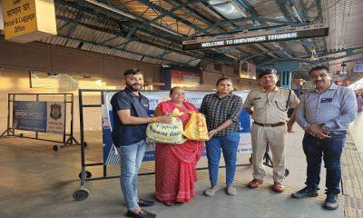 India's only railway station where Lady Phuli is operating who was provided ration by Rotary Club Bhavnagar Royal on the occasion of Janmashtami.